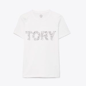 NWT~TORY BURCH~TORY Paisly Embellished T-shirt